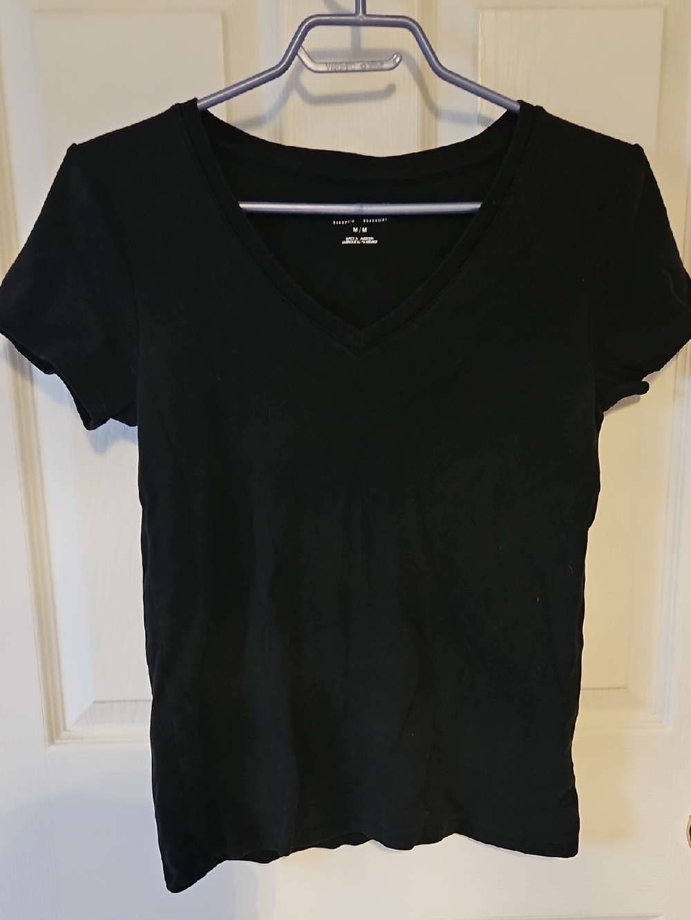 Joe Fresh Black V-Neck Short Sleeve Tee